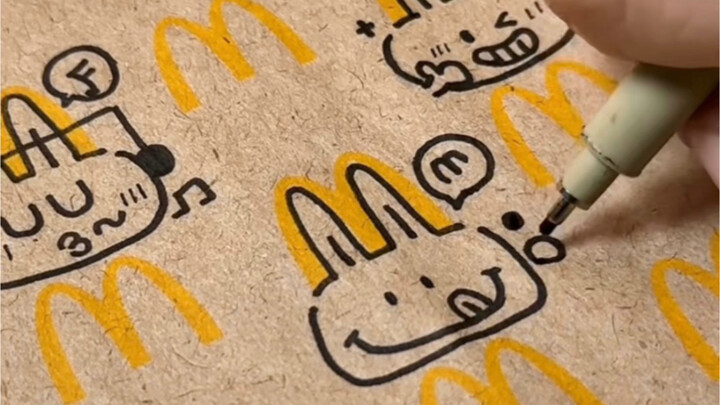 Túi McDonald’s sau khi ăn xong đừng vứt đi nhé! Cùng nhau vẽ chú thỏ Macchi nào!