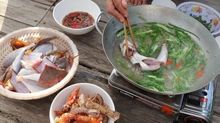 Ngồi Nhậu Trên Ghe • Canh Cá Biển (say) cùng chiến hữu | Ngư Dân Miền Tây