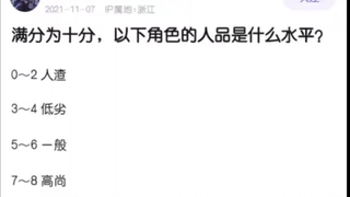 以下角色的人品是什么水平？