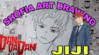 drawing anime dandadan jiji