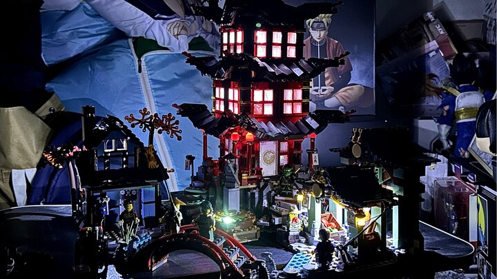 8 years later, I realized my childhood dream! LEGO 70751 Ninjago Aerial Temple with Lights!