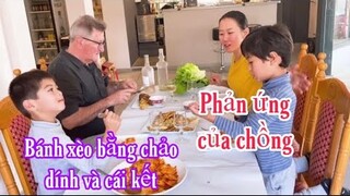 Bánh Xèo Miền Tây chiên bằng chảo dính/ phản ứng của chồng khi thấy kết quả/Cuộc sống pháp