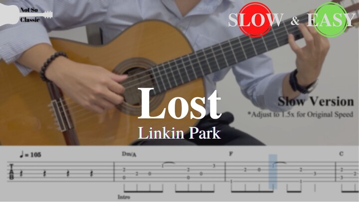 Lost - Linkin Park | Fingerstyle Guitar TAB (+ Slow & Easy)