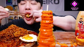 Mukbang mì cay Hàn Quốc siêu to phần 4 #anngon
