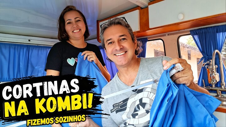 Fizemos as cortinas da Kombi sozinhos! Veja como ficou e quanto custou