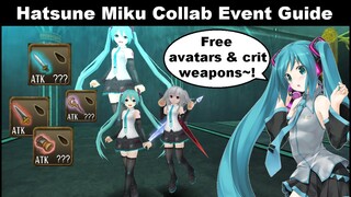 Toram: Hatsune Miku Collab 2023! Get FREE AVATAR SET & OP Crit Weapons!