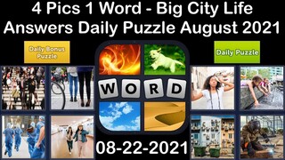 4 Pics 1 Word - Big City Life - 22 August 2021 - Answer Daily Puzzle + Daily Bonus Puzzle