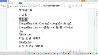 Hướng dẫn học ngữ pháp Tiếng hàn sơ cấp | tập 6