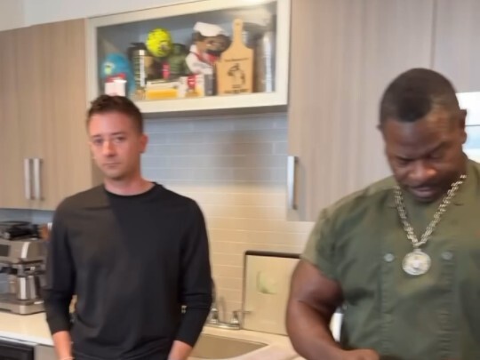 Oliba Sneaks a Bite of the Cake