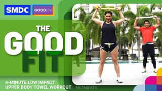 Metabeats | 4-Minute Low Impact Upper Body Towel Workout on SMDC The Good Fit