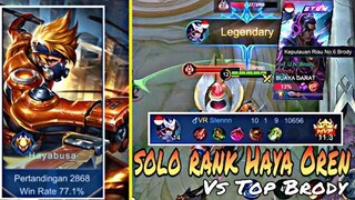 SOLO RANK HAYA OREN KETEMU TOP BRODY AUTO BANTAI ! Stenly Hayabusa Gameplay