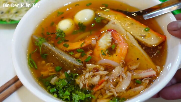 Bánh canh cua 55k. Ghẹ cháy tỏi, Cua rang me. Bánh canh Dương Linh - Bin Đen Miền Tây # 421