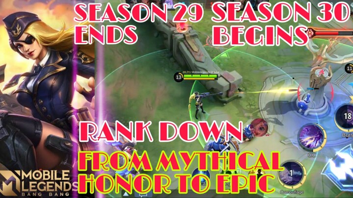 RANK DOWN FROM MYTHICAL HONOR TO EPIC 😭 SEASON 29 ENDS SEASON 30 BEGINS