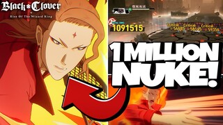 SEASON 3 FUEGOLEON 1 MILLION NUKE! THE BURN STACKS IS INSANELY BROKEN IN PVE! - Black Clover Mobile