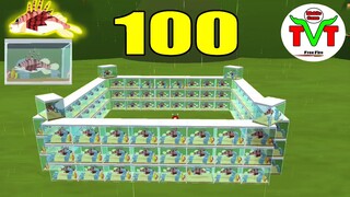 Xếp Hình Vuông Siêu To Khủng Lồ Bằng 100 Hồ và Thả 100 Cá Bọ Cạp Vào Sẽ Ra Sau ? | Play Together