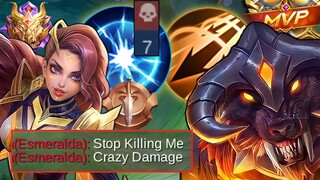 COMPLETELY DESTROY THIS ESMERALDA WITH VENGEANCE IN GOLD LANE🔥 = TOP GLOBAL IRITHEL| MLBB