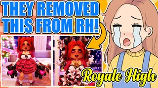 ROYALE HIGH UPDATED! Say GOODBYE! THEY REMOVED THIS?! 🏰 Royale High Update?