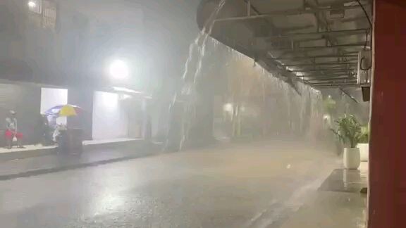 Colombia Heavy Rain at Night is Insane! Real Street Storm POV | Tierralta