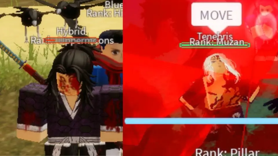 Fighting Kokushibo Uppermoon 1 Muzan Roblox Demon Slayer Rpg 2 Bstation