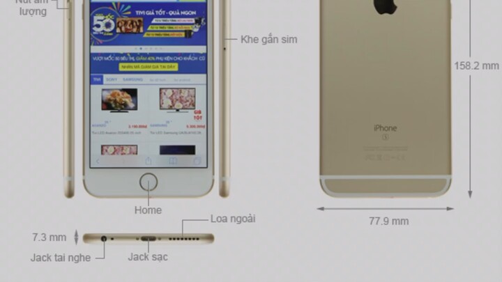 Chi tiết máy iphone 6s plus