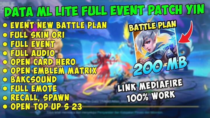 Data ML Lite 200MB Full Event Battle Plan Update Patch Yin Terbaru | ML Lite | ML Lite Patch Terbaru