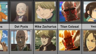 Shingeki No Kyojin Chuugakkou | Comparación de personajes