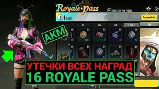 СКИН на АКМ в 16 ROYALE PASS!! ВСЕ НАГРАДЫ ПЛАТНОЙ и БЕСПЛАТНОЙ ЛИНЕЙКИ 16 ROYALE PASS ПУБГ МОБАЙЛ!