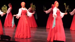 Berezka, a famous Russian folk dance, seems to have a sweeping robot underfoot