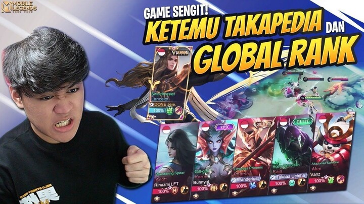 LAWAN TAKAPEDIA LAGI DAN GLOBAL RANK GAME SENGIT PARAH PAKE LANCELOT ! - Mobile