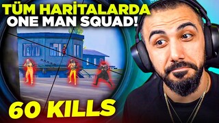 TÜM HARİTALARDA HERKESE KARŞI TEK OYNADIM!! 😮 60 KILLS EFSANE MAÇ!  | PUBG MOBILE