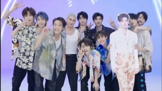 Wonderland Party special effects dance relay, INTO1全员 wearing old-man hoodies