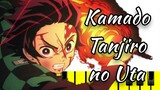 Kamado Tanjiro no Uta - Demon Slayer - Kimetsu no Yaiba - Easy Piano Tutorial (60-75 bpm.)