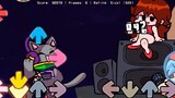 The whole process of FNF module Vs Rainbow Cat Demo version