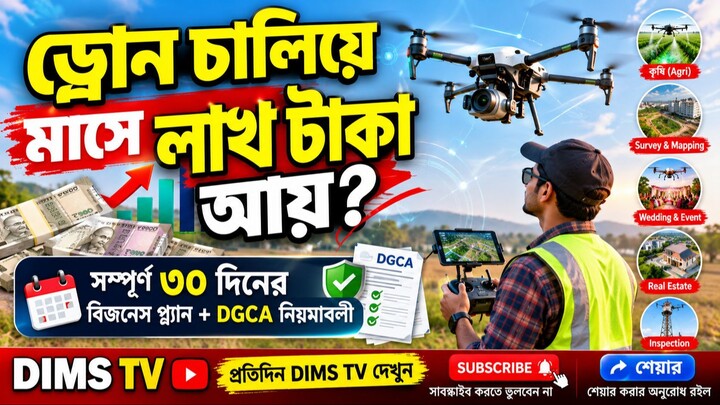 ড্রোন উড়িয়ে মাসে লাখ টাকা আয়? | How to Start Drone Business | Drone Rules 2021 India