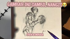 Cara Gampang Gambar Eren & Mikasa Attack On Titan season 4