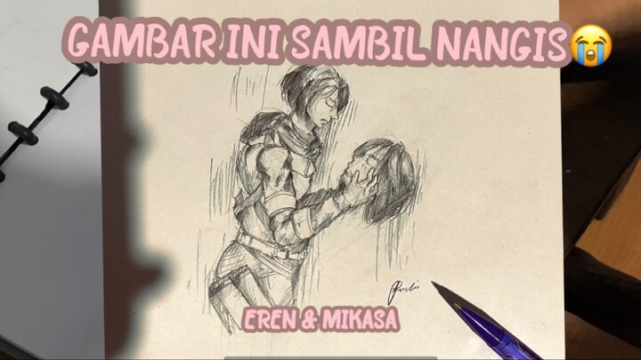 Cara Gampang Gambar Eren & Mikasa Attack On Titan season 4