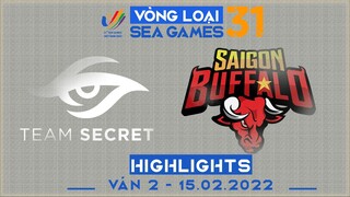 Highlights SGB vs TS [Ván 2][Vòng Loại Seagame31 - Vòng 2][15.02.2022]