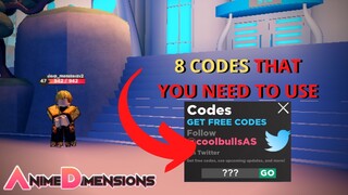 8 CODES THAT YOU NEED TO USE! | Anime Dimension