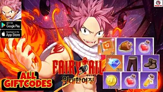 Fairy Tail The Great Journey All 6 Giftcode Gameplay - 페어리테일:위대한여정 Free Codes