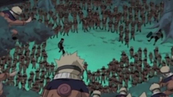 [I'm bored] How many shadow clones did Naruto create for the first time?