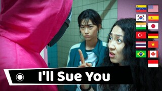 Squid Game Triangle & Han Mi-nyeo "I'll Sue You!" in Different Languages, The Man with the Umbrella