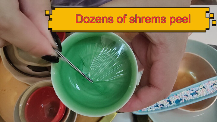 [ASMR]The voice of tearing slime from cups and dishes