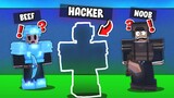 Clutching Against Hacker!! in Roblox BedWars