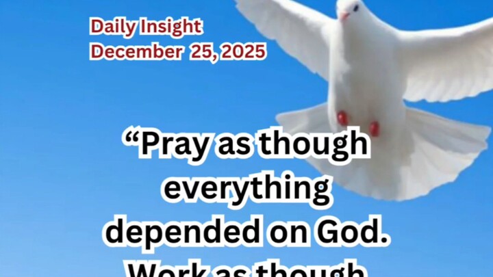 Daily Insight December 25, 2025 #faith #saint #insight