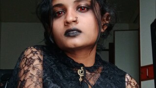 grwm for a mild goth look