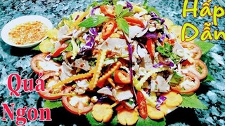 Gỏi Lưỡi heo; cách làm gỏi lưỡi heo quá chất/Ẩm thực 365.