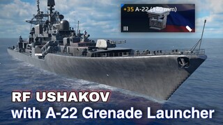 Modern Warships: RF USHAKOV with A-22 Grenade Launcher.  online match gameplay.
