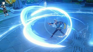This is what Alhaitham's Infused Attacks look like.. (Dendro vs Pyro vs Cryo vs Hydro)