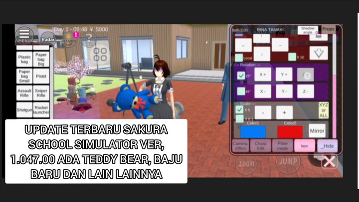 UPDATE TERBARU SAKURA SCHOOL SIMULATOR VER, 1.047.00 ADA TEDDY BEAR, BAJU BARU DLL