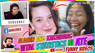 Alamin Ang Kakaibang Vital Statistics Ni Ate | Funny Videos Compilation | VERCODEZ (REACTION VIDEO)